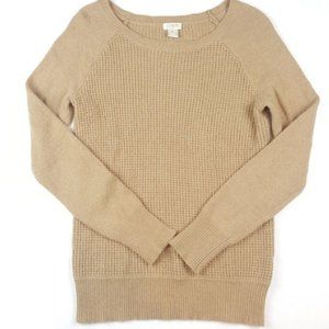 J. Crew Women's Warmspun Waffle Crewneck Sweater